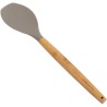 Sabichi Silicone Grey Head Spoon Spatula Bamboo Handle Premium Non Stick Kitchen Cookware