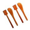 Myy Brand Home and Kitchen Non Stick Long Handle Wooden Serving and Cooking Spoon  4 Psc