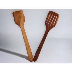 Dexter Enterprises Wooden Spoons Wood Spoon Compact Flip Spatula Ladle for Cooking Dosa Roti Chapati