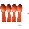 Fabartistry Pure Neem Wood Pack of 4 Jar Spoons 4.3 inches Brown