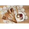 Tezz 5 Pcs Wooden Spurtles Spoons Cooking Utensils Set Natural Acacia Wood Kitchen Tools Set With 5