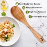 Femora Wooden Serving Long Spoon for Cooking Serving Kitchen Tools No Harmful Polish Naturally Non Stick Handmade