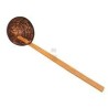 Looms & Weaves Coconut Shell Ladle Large Set Of 3 Wooden Spoons