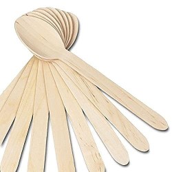 Deera Biodegradable Disposable Wooden Spoon 140mm Pack Of 100