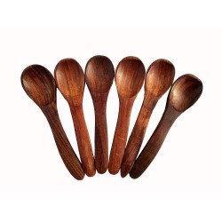 Naturecrafts Premium Sheesham Wooden Salt Masala Tea Coeffe Spoon Set Of 6