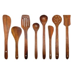 Sheoson Spoon Set of 7 Set of 7 Wooden Olive Spoon Serving Spoon Serving Spoon Set