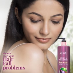 VLCC Onion & Fenugreek Shampoo For Hair Fall Control 300ml White