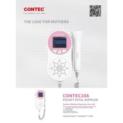 Doppler Digits Curve Display Pregnancy Baby Heart Rate Monitor,3Mhz Pink