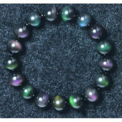 Rainbow Purple Green Eye Obsidian Bracelet