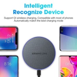 Fabric Disc Wireless Charger 20W Fast Charge