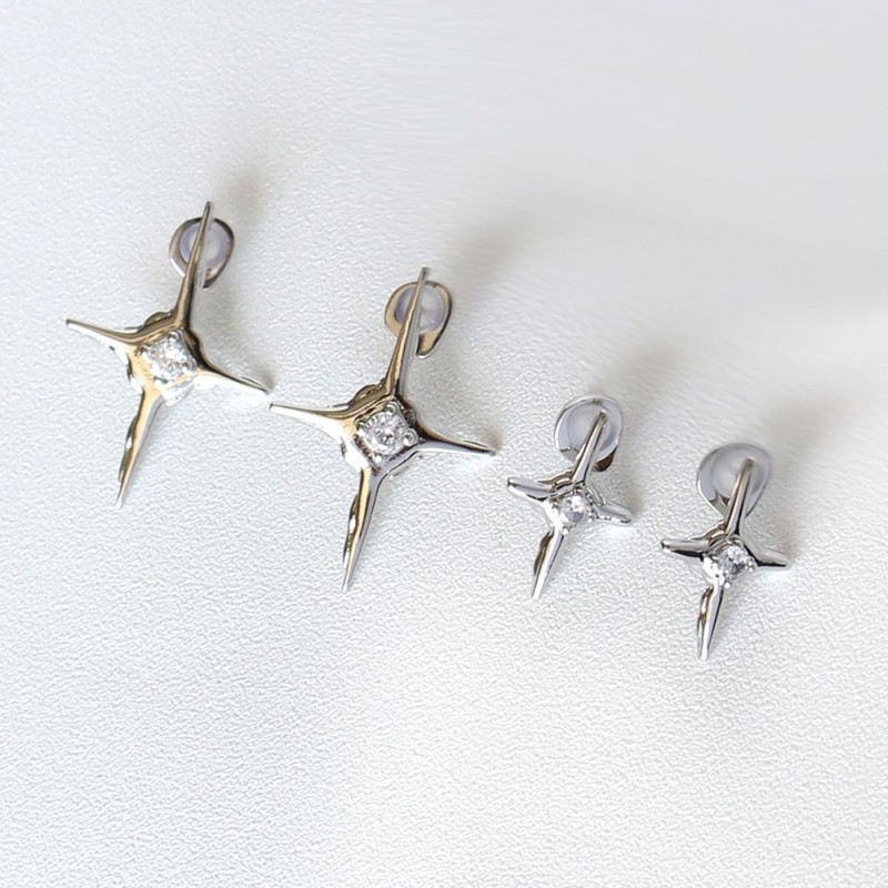 Diamond Cross Earrings – SydniB.