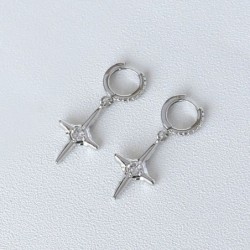 Ins Cross  Diamond Earrings Design Simple Earrings Ear Jewelry Female