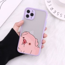 Compatible with Apple Cartoon Transparent Phone Case Matte Shockproof Back Cover