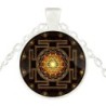 Sacred Sri Lanka Yantra Time Gem Pendant Necklace