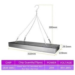 LED Plant Supplement Light For Growing Seedlings In Greenhouses 45 W 1 PC