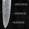 8 Inch Damascus Chefs Knife-Japanese Hammered - kitchen Knife - Classic Series