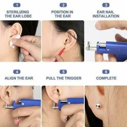 Professional Ear Nose Navel Body Piercing Gun Studs Piercing Punch Tool Kit Set