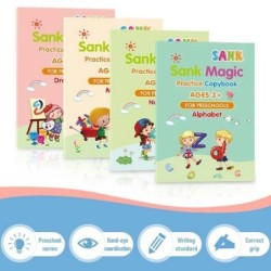 Sank Magic Practice Copybook no erase children's poster in English