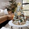 2ft Mini Christmas Tree With Light Woodland Artificial Small Tabletop Christmas