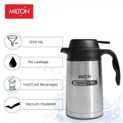 Milton astral thermosteel hot and cold flask 1200 ml steel plain