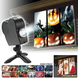 Halloween Christmas Projection Lamp with 12 Images