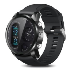 Smart watch with dual time zone display