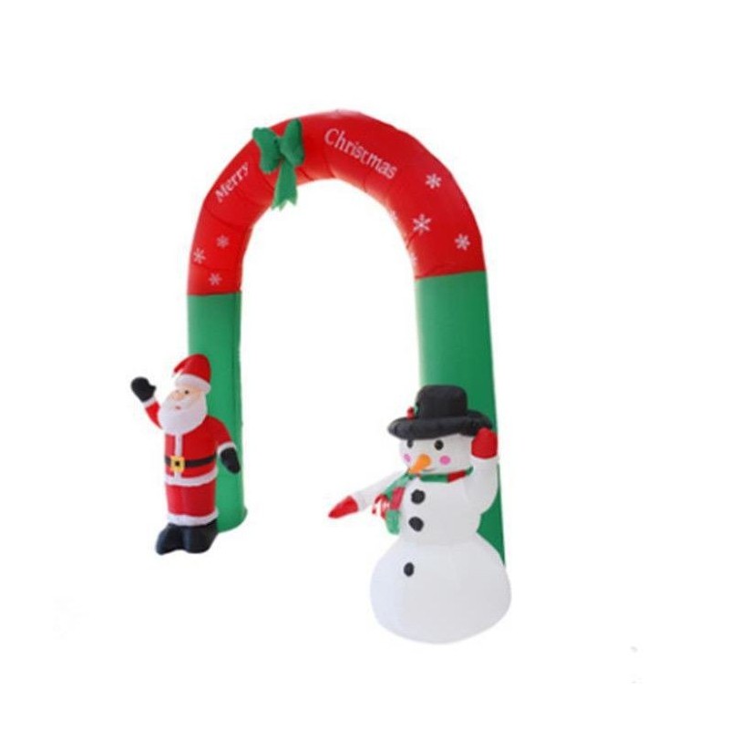 Giant Arch Santa Claus Snowman Inflatable Garden Yard Archway Christmas Ornament