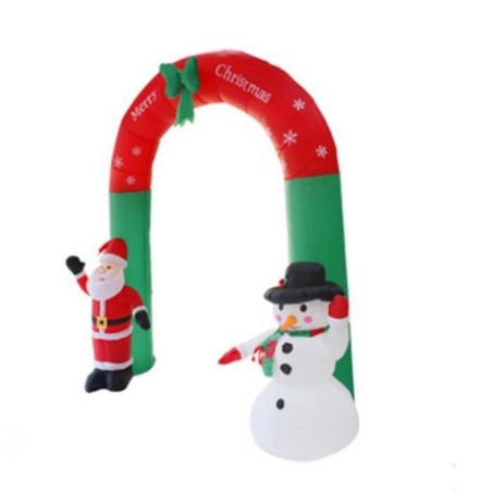 Giant Arch Santa Claus Snowman Inflatable Garden Yard Archway Christmas Ornament