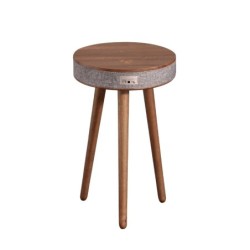 Bluetooth Speaker Small Coffee Table Wireless Charging Small Round Table wood