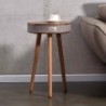 Bluetooth Speaker Small Coffee Table Wireless Charging Small Round Table wood