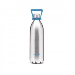 Milton duo 2000 thermosteel 24 hours hot and cold water bottle with handle 1.86 litres silver