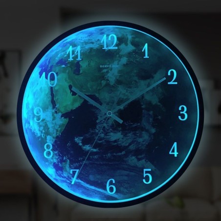 Voice activated Induction Night Light Wall Clock Creative Luminous Wall Clock