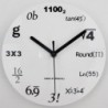 Mathematical formula wall clock