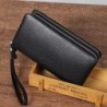 Men's Ostrich Grain Long Wallet Zipper Handbag