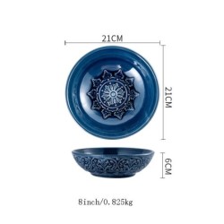 Baroque Dishware Household Bowl Nordic Style Ceramic Set Dishes Petal Tableware Whole Set