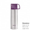 Milton glassy 750 thermosteel 24 hours hot and cold water bottle with drinking cup lid 750 ml