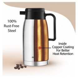 Milton Omega 1000 Thermosteel Vacuum Insulated 24 Hours Hot or Cold Carafe 1000 ml Silver 100% Leak Proof