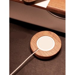Magnetic Wireless Charger Solid Wood Bracket Base