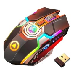 Color Wireless Gaming RGB Rechargeable Mute Button Mouse