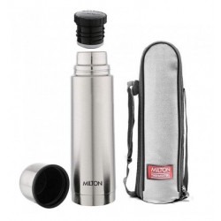 Milton Plain Lid 1000 Thermosteel 24 Hours Hot And Cold Water Bottle 1000 Ml Silver