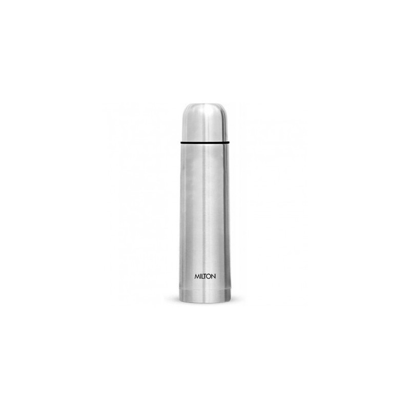 Milton Thermosteel Flip Lid 1000, Double Walled Vacuum Insulated Thermos  1000 ml | 34 oz | 1 Ltr | 24 Hours Hot and Cold Water Bottle with Cover