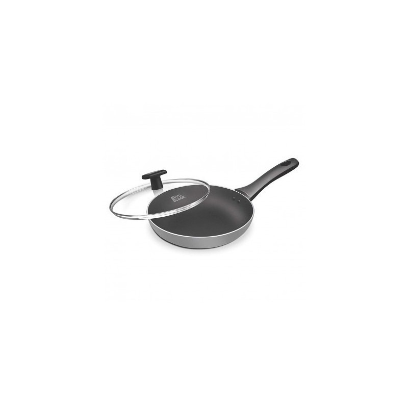Milton Pro Cook Black Pearl Induction Fry Pan with Glass Lid 22 cm
