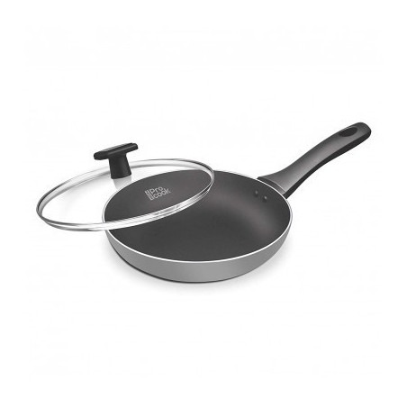 Milton Pro Cook Black Pearl Induction Fry Pan with Glass Lid 24 cm