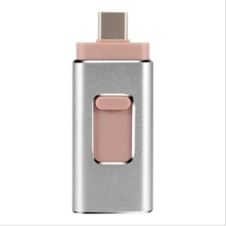 Compatible with Apple ,Mobile Phone U Disk Dual-Use Four-In-One Otg Metal U Disk (64 GB)