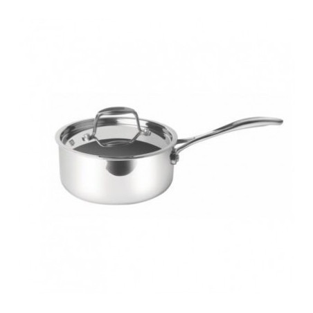 Milton Pro Cook Tri-Ply Steel Sauce Pan with Lid 18 cm 2.2 Ltr