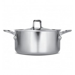 MILTON Pro Cook Triply Stainless Steel Casserole with Lid 22 cm