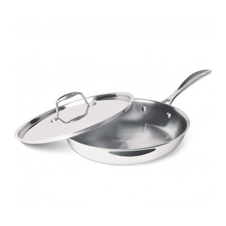 Milton Pro Cook Triply Stainless Steel Fry Pan with Lid 24 cm