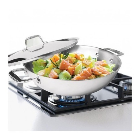 Milton Pro Cook Triply Stainless Steel Kadhai with Lid 28 cm