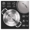 Milton Pro Cook Triply Stainless Steel Kadhai with Lid 28 cm