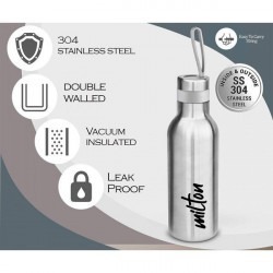 Milton smarty 600 stainless steel water bottle 490ml silver